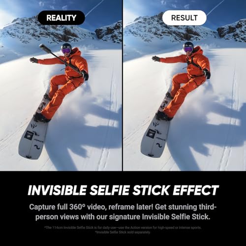 Insta360 X5 Motorcycle Bundle, Waterproof 8K 360° Action Cam, Robust Interchangeable Lenses, 3H Battery, Clear Sound, Stabilization, Invisible Selfie Stick Effect, Great in Low Light