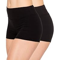 ALWAYS Women Workout Yoga Shorts - Premium Buttery Soft Solid Stretch Cheerleader Running Dance Volleyball Short Pants