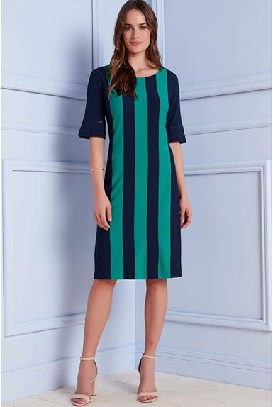 vestido de listras verticais