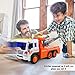 Gizmovine Toy Truck Heavy Duty Wrecker Tow Truck Police Construction Toys for Boys with Friction Power (with Double Hooks)