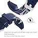 FanTEK Band for Galaxy Watch 3 45mm / Galaxy Watch 46mm / Gear S3 Watch, 22mm Silicone Sport Quick Release Replacement Strap for Moto 360 2nd Gen 46mm/ Pebble Time Steel, Midnight Blue