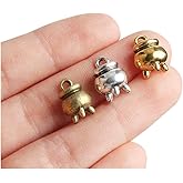 Acxico 30pcs cauldron Charms Antique Silver Tone cauldron charm pendants 12x9mm
