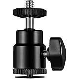 SLOW DOLPHIN Camera Hot Shoe Mount 1/4" with 1/4" Screw Adapter for Cameras Camcorders Smartphone Microphone Gopro LED Video 