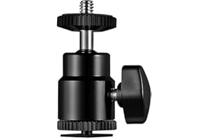SLOW DOLPHIN Camera Hot Shoe Mount 1/4" with 1/4" Screw Adapter for Cameras Camcorders Smartphone Microphone Gopro LED Video Light Video Monitor Tripod Monopod