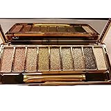 BeautyXTP Women 9 Colors Waterproof Make UP Glitter Eyeshadow Palette with Brush (Type6)