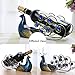 A.B Crew Creative Metal Iron Wine Rack Single Wine Bottle Holder Home Decor(Peacock)
