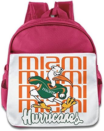 BestGifts Custom Superb University Of Miami Boys And Girls School Bag For 1-6 Years Old Pink