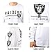 Icer Brands NFL Oakland Raiders Men's T-Shirt Active Basic Long Sleeve Tee Shirt, Large, White