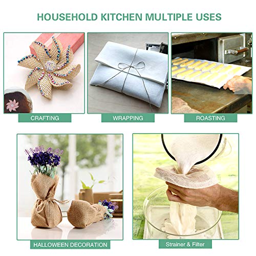 Bellamei Cheesecloth for Straining Grade 90 4 Yards 100% Unbleached Cotton Fabric Cheese Cloth,Washable and Reusable Butter Muslin Cloth Nut Milk Fruit Juice Yogurt Strainer Oil Bag Halloween - Thumbnail 3