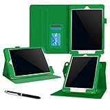 iPad Air 2 Case, Apple iPad Air 2 Leather Case, rooCASE Dual View Slim Fit Leather PU Folio Case with Smart Cover Auto Sleep / Wake Feature for Apple iPad Air 2 (iPad 6) 2014 Model, Green