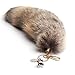 Huloo Golden Island Fox Fur Tail Bag Pendant Key 15-18 in Centimeters