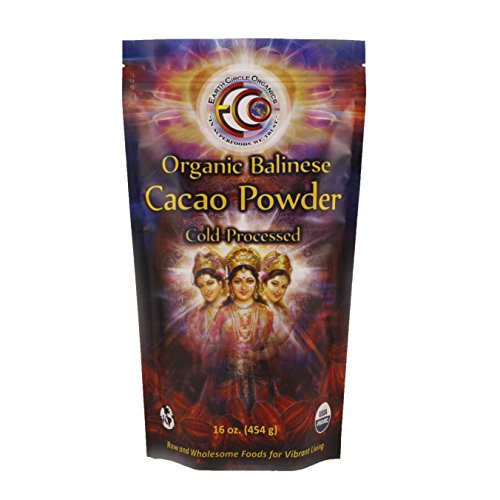 Earth Circle Organics Verified Raw Balinese Cacao Powder, 16-Ounce