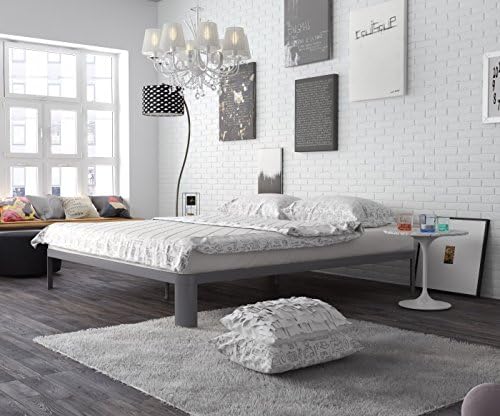 InStyle Furnishings Lunar Platform Bed, Grey (King)