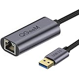 QGeeM USB Ethernet Adapter,USB 3.0 to 10/100/1000 Gigabit Ethernet LAN Network Adapter Compatible for MacBook Air/Pro,Surface