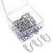 Outus 58 Pack Metal Curtain Hooks Pin-On Drapery Hooks 1.2 by 1 Inch for Window,Door,Shower Curtain(Silver)