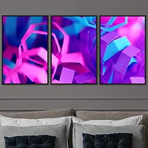 signwin 3 Piece Framed Canvas Wall Art Abstract...