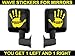 Jeep wave hand sticker vinyl decals Jeep wrangler cj jk wj all 2 pair (5 x 4.74, yellow)