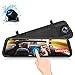 Lenovo Mirror Dash Cam, Backup Camera 9.66 Inch Mirror Dash Screen, 1080P Cam Touch Full Screen Rearview Front and Rear Dual Lens, Waterproof Full HD Camera Touch Screen HR06A