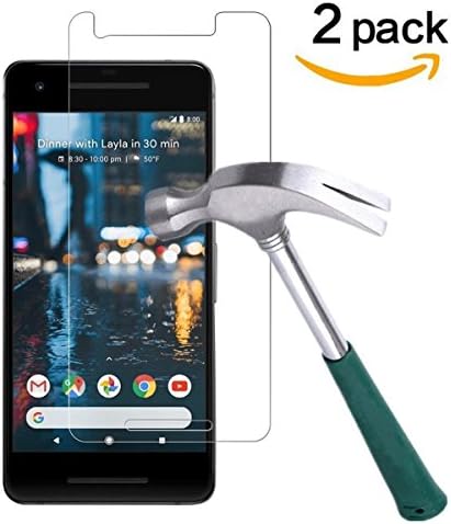 [2-Pack Screen Protector for Google Pixel 2 (2017),Tempered Glass Film,Ultra Clear,Anti Scratch,Bubble Free,Case Friendly