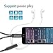Ideafly CTX-112-tou1 2in1 iPhone 7 Adapter/Lightning Adapter, for iPhone 7/7 Plus [iOS 10.3 ] Lightning to 3.5mm Aux Headphone Jack Audio & Charger [No Phone Call & Music Control]