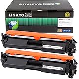 LINKYO Compatible Toner Cartridge Replacement for HP 17A CF217A (Black, 2-Pack)