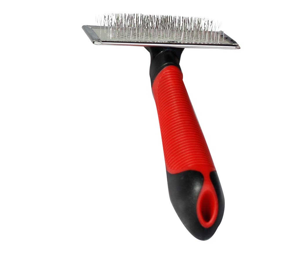 Karlie Professional Soft Slicker Brush, 16.5 x 6.5 cm, Medium, Red/Black