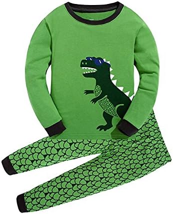 CMGD Boys Sets Dinosaur Print Long Sleeve T-shirt Pants Pajamas 2 Piece Outfits