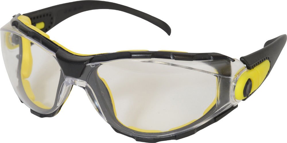 UCI SULU-F+ - Safety Spectacles Glasses with Soft Foam Seal - Clear Lens