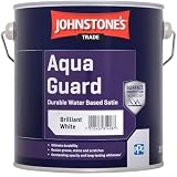 Johnstone's Trade Aqua Guard Durable Water Based Satin White 1 Litre