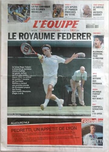 EQUIPE (L') [No 18623] du 21/06/2005 - AUTO - LA FIA CONVOQUE LES ECURIES MICHELINS - BASKET - LES SPURS ET PARKER - JACQUES GODDET - LE ROYAUME FEDERER - FOOT - ALLEMAGNE ET ARGENTINE - BOXE - AFFAIRE QUI DERANGE - RUGBY - DELAIGUE FORFAIT FACE AUX BOKS - GOLF - CAMPBELL SENSATION DE L'US OPEN.