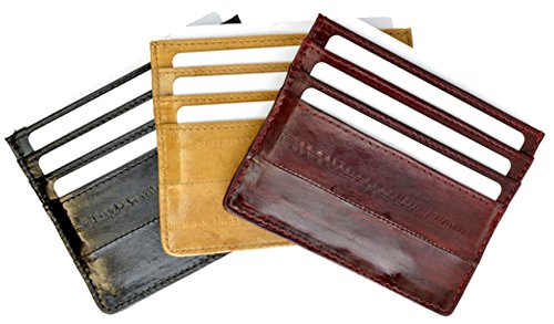 100% Genuine Eel Skin Thin Credit Card Case style - e170
