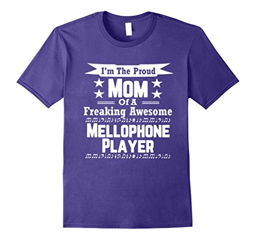Mens Proud Mom Awesome Mellophone Player Marching Band Shirt 2XL Purple