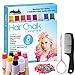 Hair Chalk Pens Set of 8 Colors -Safe for Hair & Skin, Comb, Beads, Hair Beading Tool for Braids - Add Flair of Colorful Streaks to Your Hair (Plain Colors) (Plain Colors)
