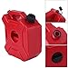 GOGOUP 1.3 Gallon 5L Red Gas Can with Lock Portable anticorrosive Gasoline Tank with Flexible Hose for Motorcycles and Automobiles
