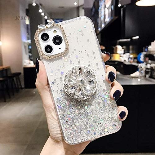 tuehanshop - Glitter Marble Diamond Ring Holder Silicone Phone case for 7 8 6 S Plus X XR XS 11 Pro MAX for S8 S9 S10 Note 8 9 Material - for S9-Style 176
