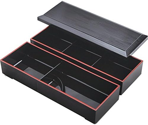 Japonés lacado Bento caja 3 compartimentos, 3 pc. Set: Amazon.es: Hogar