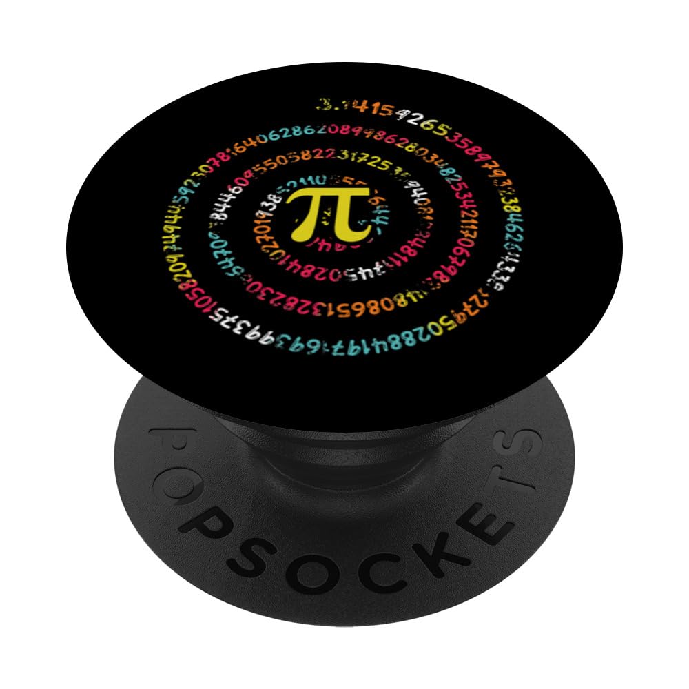 Spiral Pi Symbol Math Day Math Symbol Happy Pi Day Vintage PopSockets Swappable PopGrip