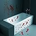 Pawliss Halloween Window Clings Decals Decor, Bloody Handprint Footprint Horror Bathroom Zombie Party Decorations Supplies, 12-Inch by 17-Inch Sheet, 105 Pcs