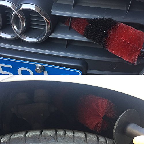 Premium Wheel /Rim Cleaning Brush Long Soft Bristle,Car Wheel Brush,Rim Tire Detail Brush,Multipurpose use For Cleaning Wheels,Rims,Exhaust Tips,Motorcycles,Bicycles, Grills,Engine (CCS-002) - Thumbnail 4