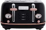 Charles Bentley Kettle And Toaster Set Black Gold 1.7 L Kettle 4 Slice Toaster view 6