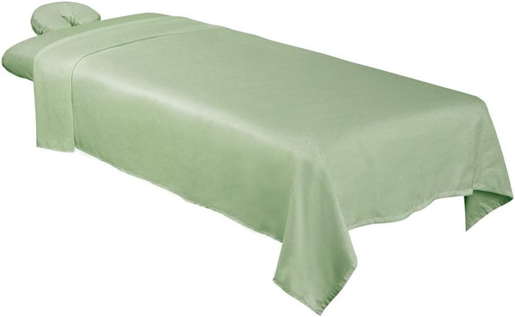 ForPro Premium Flannel 3-Piece Massage Sheet Set, Sage, for Massage Tables, Includes Massage Flat Sheet, Massage Fitted Sheet, and Massage Fitted Face Rest Cover : Massage Linens : Health & Personal Care