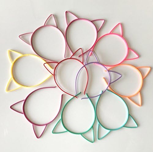 Set of 10 Cat Ear Hair band Clip Headband Kitty Hoop for Party Accessories Decoration Anniversary Festival Bouquet Gift Idea Hairpin for Cute Girl Toddler