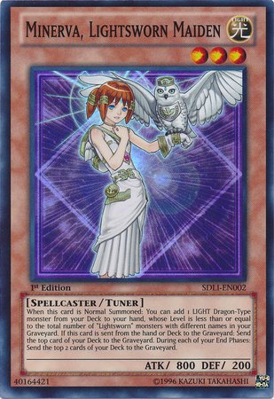 Yu-Gi-Oh! - Minerva, Lightsworn Maiden (SDLI-EN002) - Structure Deck: Realm of Light - 1st Edition - Super Rare