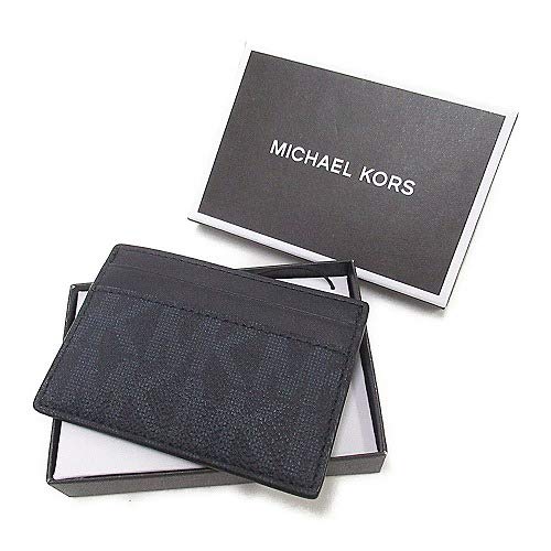 MICHAEL KORS MEN MONEY CLIP CARD CASE (Black PVC) Small Import