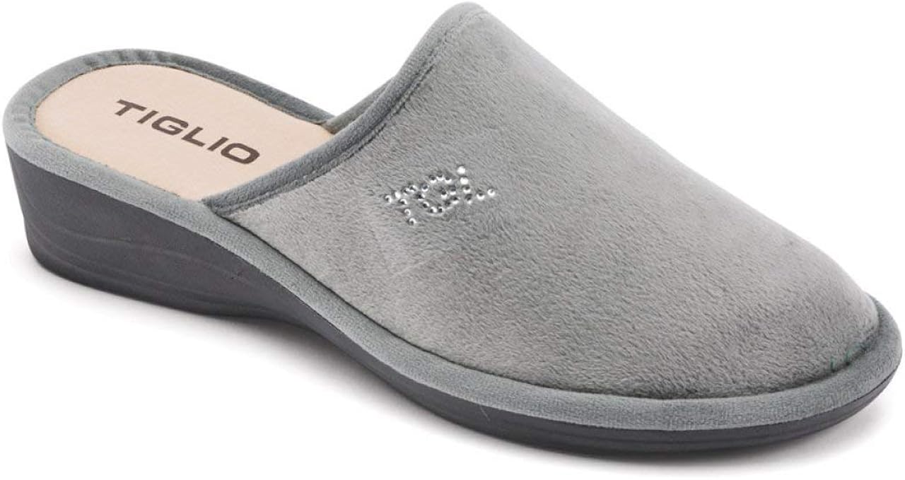 TIGLIO Slippers Slippers Woman Sophia Art.1600 Grey Grey