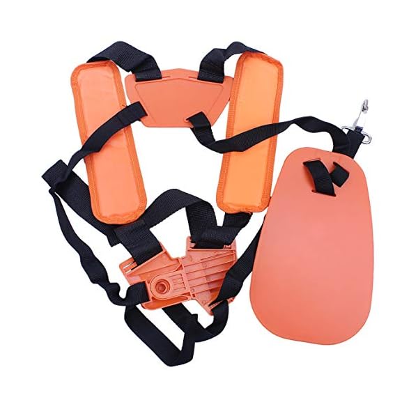 HAISHINE Universal Doppel-Schultergurt für Rasentrimmer Freischneider Gurt Garten Power Gartenschere Nylon Orange – Bild 6