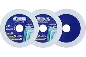 SHDIATOOL Diamond Glass Cutting Disc 4-1/2-Inch Saw Blade, Ultra-Thin Cut Off Wheel for Tile Ceramic Porcelaim Marble 115mm (