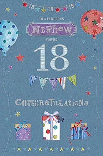 Wishing Well Studios Greetings Card - Nephew 18th Birthday