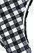 SweatyRocks Women's Sexy Two Piece Bathing Suit Padded Knot Plaid Bikini Set Black M