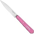 OPINEL Essential No.112 Paring Knife, Plain Edge, Hornbeam Handles, Made in France (Pink)
